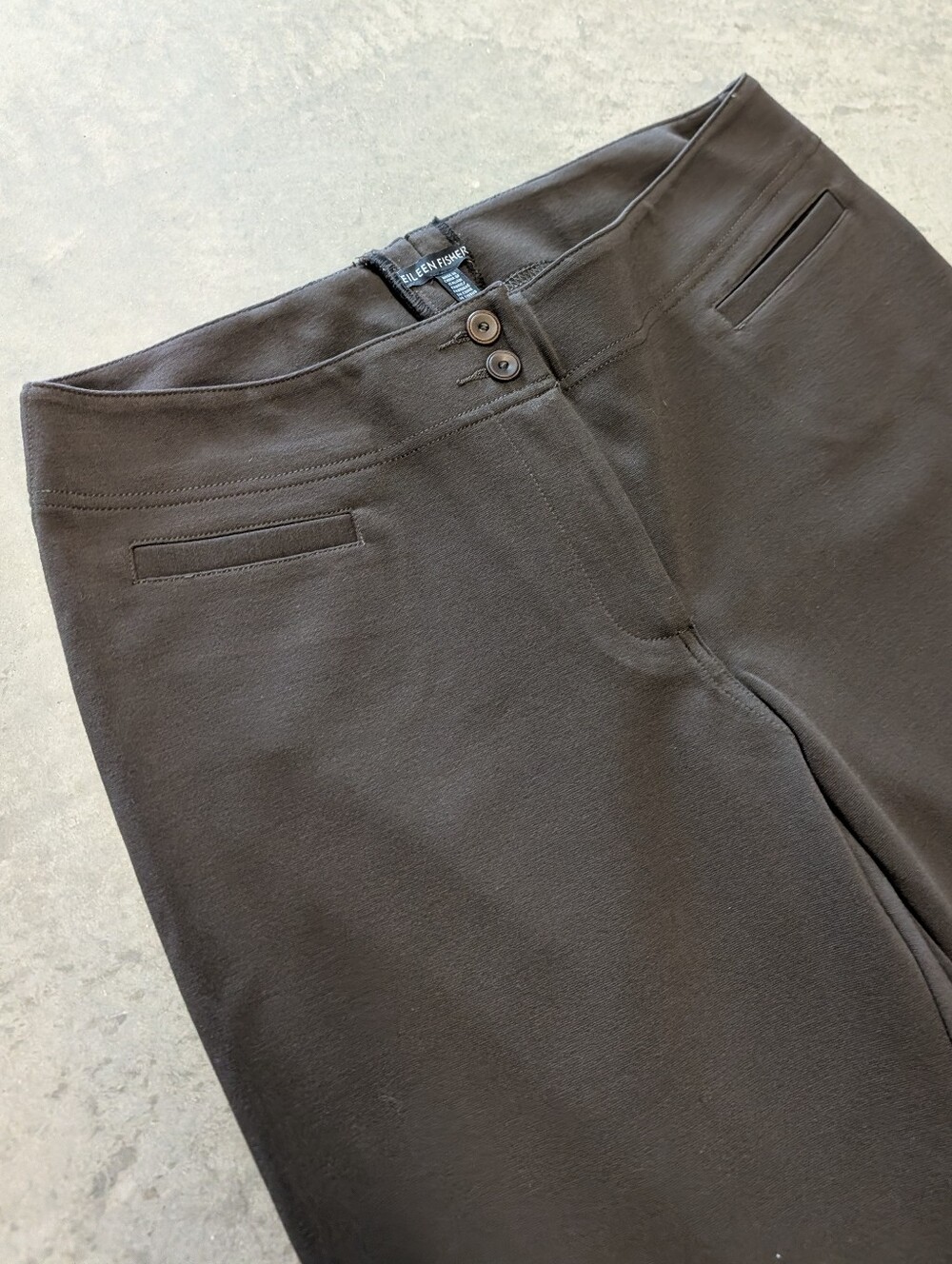 nwt EILEEN FISHER milano viscose knit straight trousers M - Picture 3 of 7
